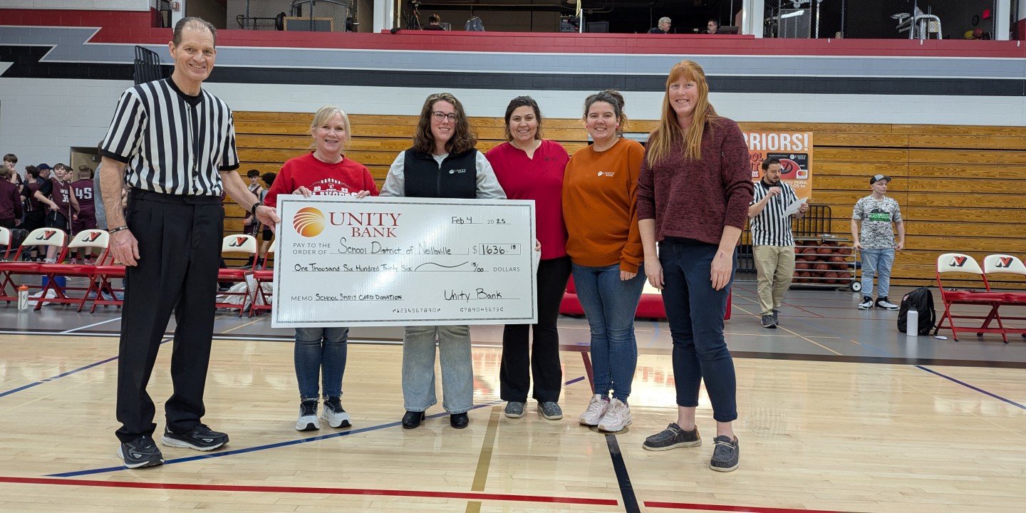 Presenting Check to School Admin