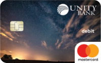 debit card with night sky